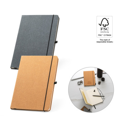 MATISSE. A5 notebook with rigid cover in leather (70 recycled) with lined sheets